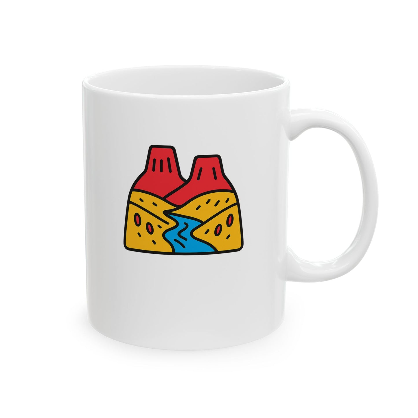 Canyon Landscape Mug Colorful Ceramic Coffee Cup, Fun Gift for Friends Housewarming or Birthday