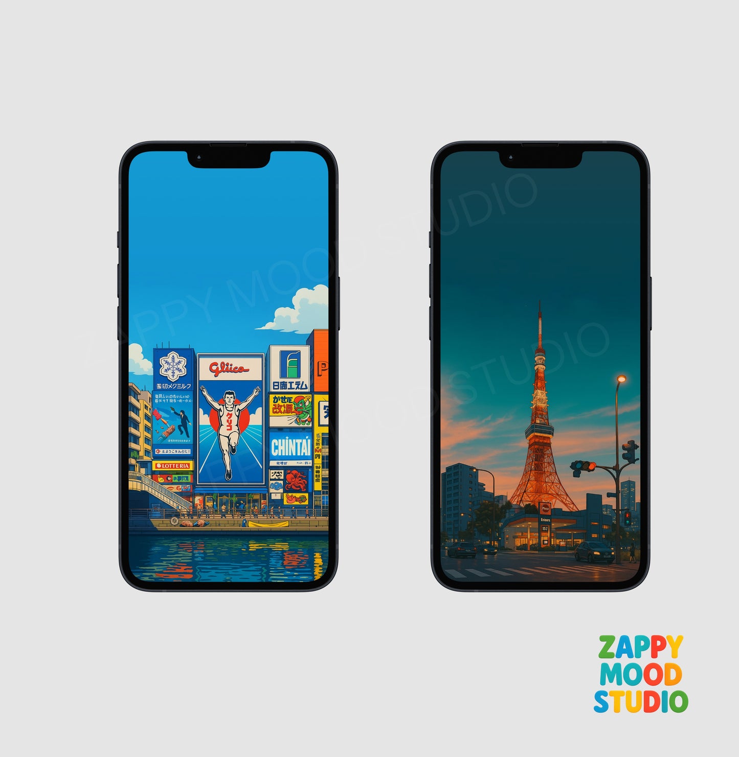 8 Anime Japan Wallpapers – Tokyo & Fuji Cityscape Pack