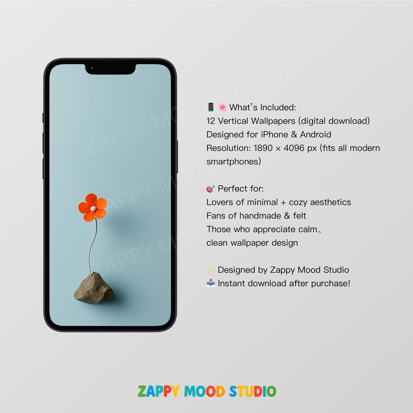 Minimal Aesthetic Wallpaper Set – 12 Clean & Colorful Phone Backgrounds