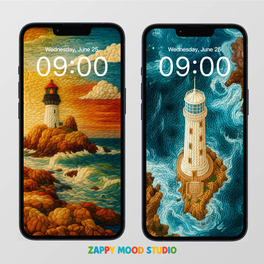 Fiber Wool Lighthouse Wallpapers – 6 Cozy 1890x4096 Phone Backgrounds | Zappy Mood Studio