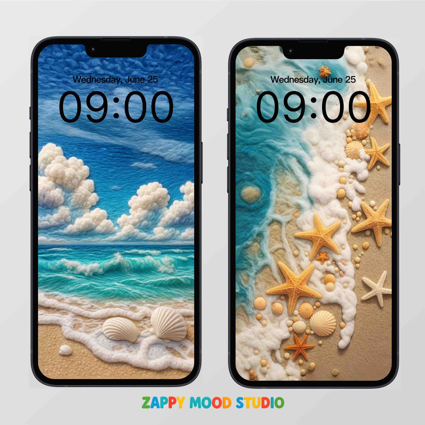 Zappy Mood: 8 Cozy Fiber Wool Art Wallpapers | Digital Phone Backgrounds