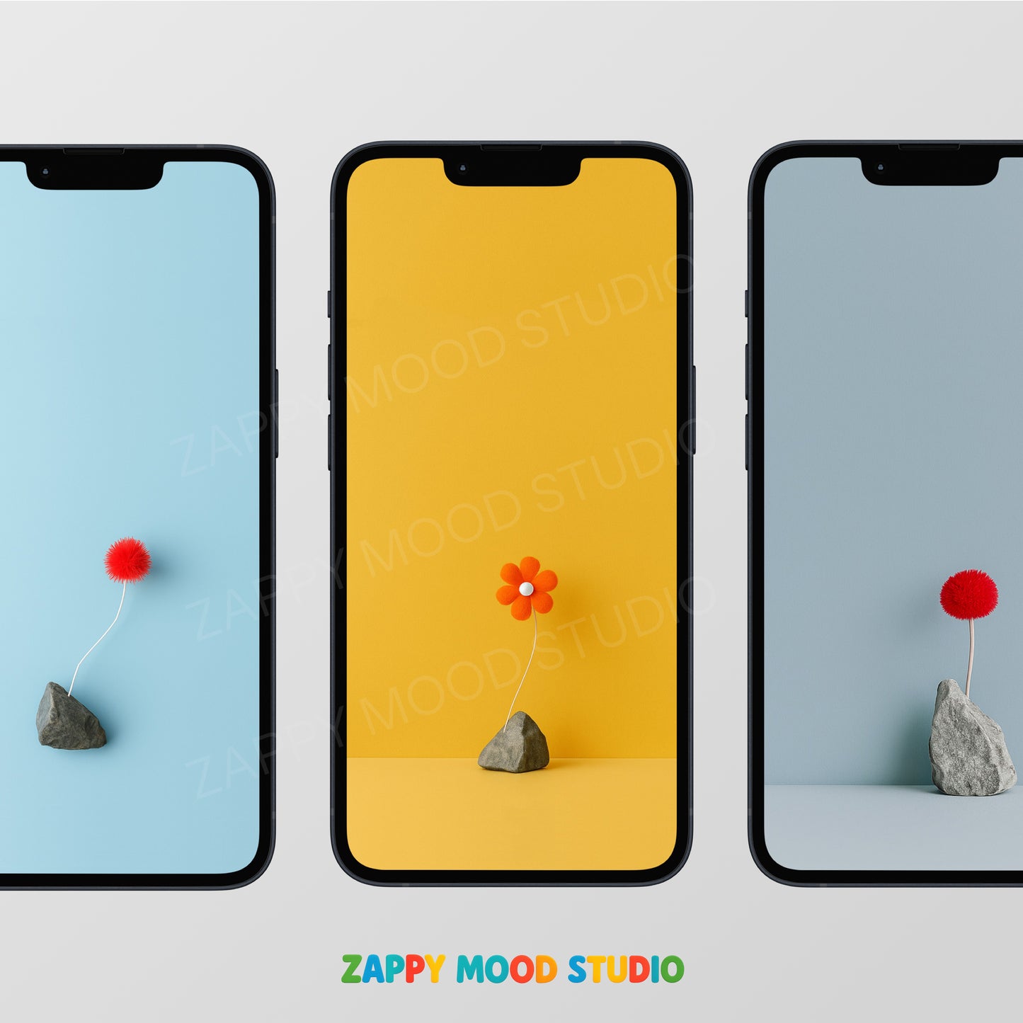 Minimal Aesthetic Wallpaper Set – 12 Clean & Colorful Phone Backgrounds