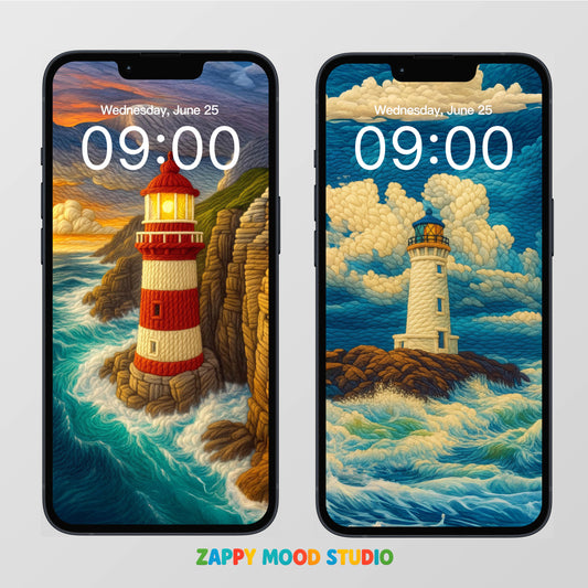 Fiber Wool Lighthouse Wallpapers – 6 Cozy 1890x4096 Phone Backgrounds | Zappy Mood Studio