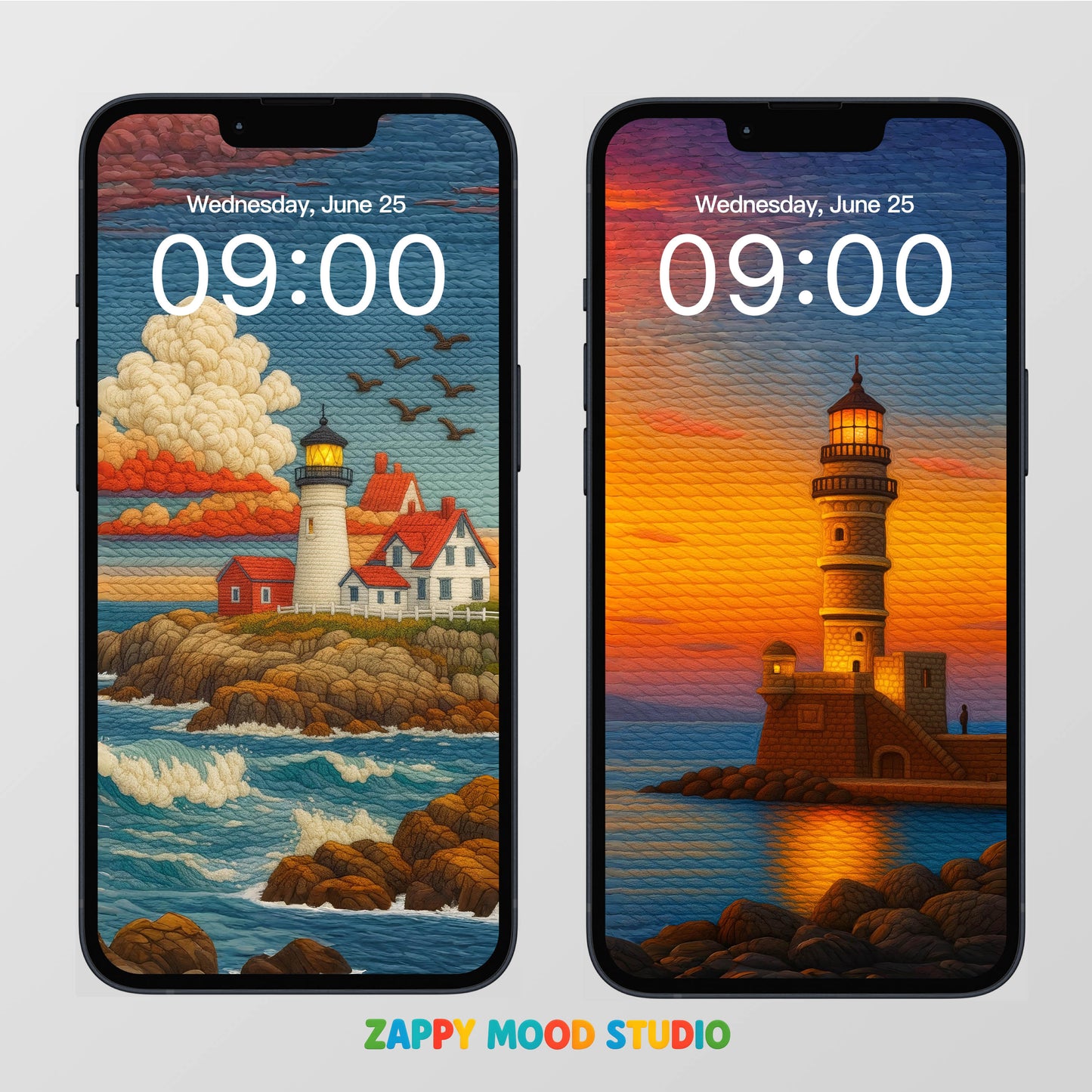 Fiber Wool Lighthouse Wallpapers – 6 Cozy 1890x4096 Phone Backgrounds | Zappy Mood Studio