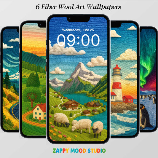 Zappy Mood – Bonus Wallpapers - Fiber Wool Art