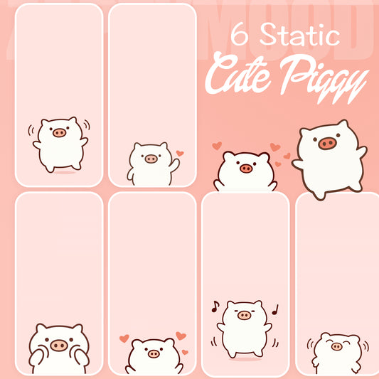 Cute Piggy Phone Wallpapers | Kawaii Pink Aesthetic Cartoon Pig Lock Screen Backgrounds | ZappyMood Studio